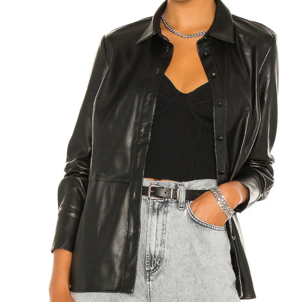 Bardot Faux leather shirt